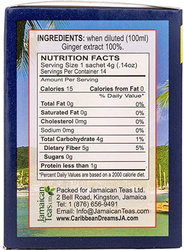 Caribbean Dreams Instant Ginger Tea, 10 Sachets